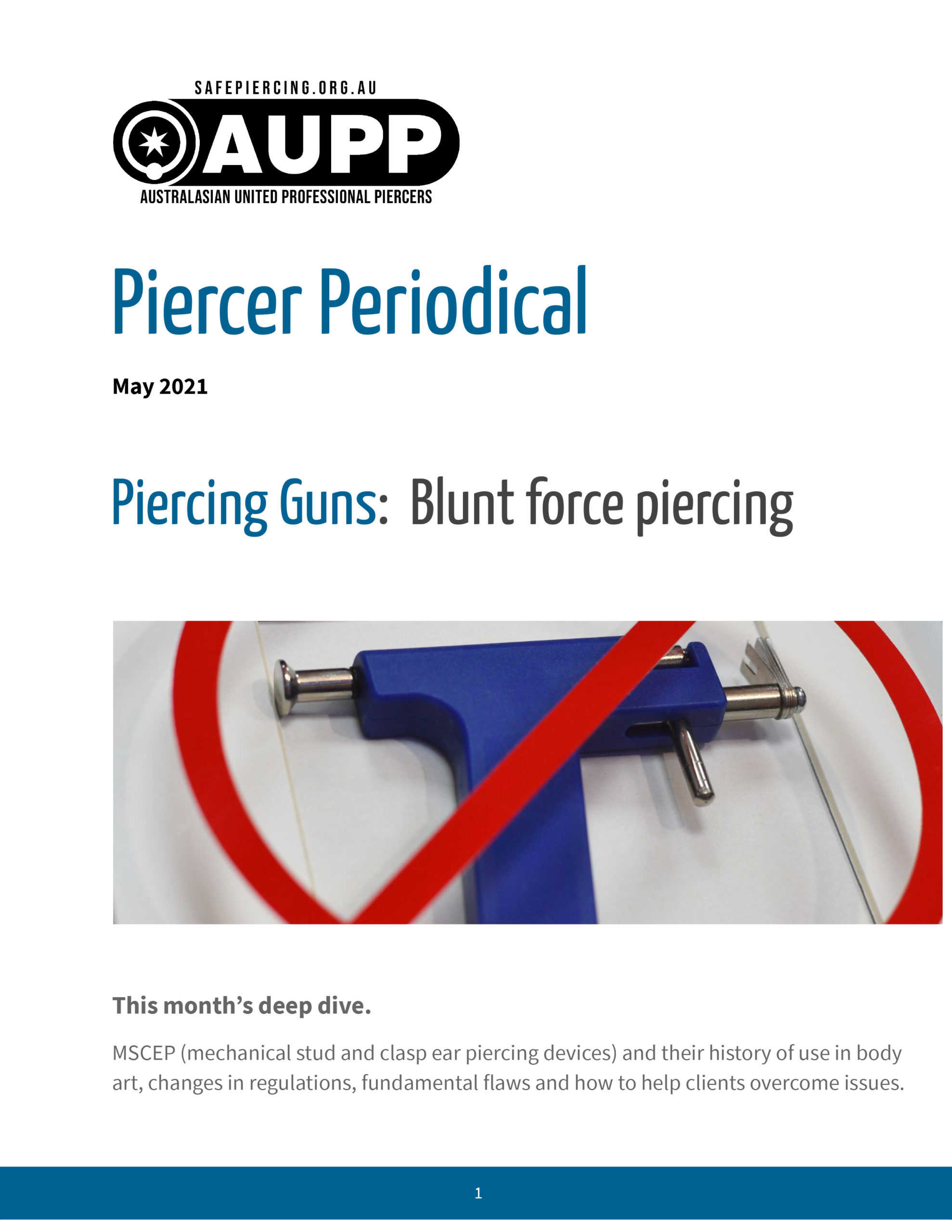 Piercer Periodicals Australasian United Professional Piercers